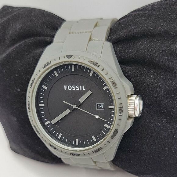FOSSIL PR5440 Men's Silicone Analog Black Dial Quartz Genuine Wrist Watch BC28 - Picture 3 of 11